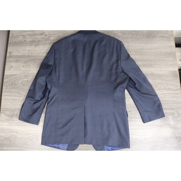 54L Hart Schaffner Marx Navy Wool 2-Piece Suit Trousers Jacket Pants 41 - Picture 10 of 16